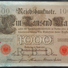 Bancnota istorica 1000 MARCI / MARK - GERMANIA, anul 1910 *cod 741
