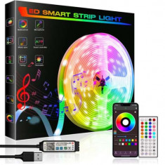 Banda LED,telecomanda si control prin telefon (IOS/Android), Bluetooth, USB, 5M