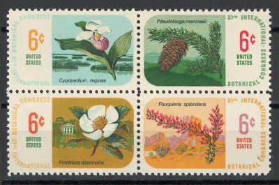 USA 1969 Mi 986/89 - Flori foto