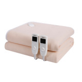 Patura ZLN-4120, Crem cu incalzire electrica Soft Polar Fleece, Pentru doua persoane 160X140 cm, 2x60 W, Temporizator 1-10 ore, ZILAN