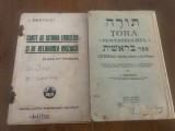 LOT 2 CARTI I. SMOTRICI:"TORA- INTAIA CARTE A LUI MOISE/ GENESA" EDITIE BILINGVA EBRAICA/ROMANA 1936 SI "ISTORIA EVREILOR SI RELIGIUNEA MOZAICA" 1935