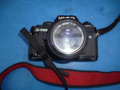 aparat foto vechi Minolta X700 cu obiectiv MD 50mm foto