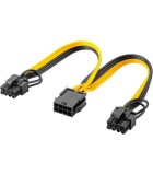 Cablu adaptor ATX alimentare cu 8 pini mama la 6+2 tata pentru placa, Goobay