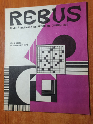 revista rebus 15 februarie 1978-revista este total necompletata foto