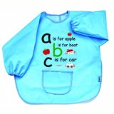 Bavetica cu maneci BabyJem, Bleu, 48x85 cm, 6 luni+ - ideala pentru activitati si protectia hainelor