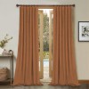 Draperie din catifea cu rejansa din bumbac tip fagure, Madison, 150x250 cm, densitate 700 g/ml, Portocaliu, 1 buc