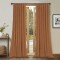 Set draperii din catifea cu rejansa din bumbac tip fagure, Madison, 150x220 cm, densitate 700 g/ml, Portocaliu, 2 buc