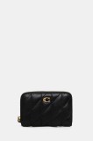 Coach portofel de piele femei, culoarea negru