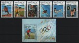 Laos 1983 - Jocurile Olimpice, sport, serie si colita neuzata