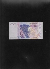 Rar! Statele din Africa de Vest 10000 10.000 francs BCEAO 2003 seria13615394316 Senegal