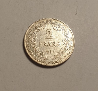 Belgia 2 Frank Franc 1911 foto