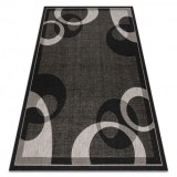 Covor sisal Floorlux 20078 negru si argintiu , 120x170 cm