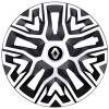 Set 4 Capace Roti 16 &quot; Best Alb-Negru, Compatibile Cu Renault