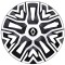 Set 4 Capace Roti 16 &quot; Best Alb-Negru, Compatibile Cu Renault