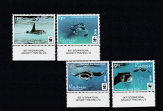 Rarotonga (Cook Islands) 2016-WWF , Fauna marina,Pesti,serie 4 val.MNH.Mi.50-53 foto