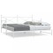 vidaXL Pat de zi cu șaia fără saltea Alb 107x203 cm Oțel 4104692