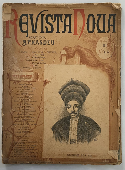 Revista Noua - B. P. Hasdeu an 3 nr. 4-5 revista veche 1889