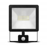 Proiector LED cu senzor 50W 4000lm IP65 6000K negru, Modee