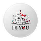Cumpara ieftin Insigna rotunda I Miss Want Need Love You cu koala, 58 mm, model romantic cute cu prindere ac