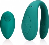 Vibrator Cuplu Loveline, 10 Moduri Vibratii, Remote Control, Silicon, USB, Verde