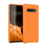 Husa kwmobile pentru Samsung Galaxy S10, Silicon, Portocaliu, 47732.150, Carcasa