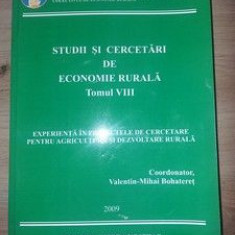 Studii si cercetari de economie rurala tomul 8- Valentin-Mihai Bohaleret