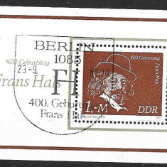 Germania DDR 1980 - Frans Hals,colita stampilata prima zi(z)