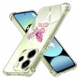 Husa antisoc pentru xiaomi redmi note 14 4g (regional) - airbag magsafe, col&Egrave;uri ranforsate- butterfly roz