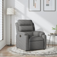 vidaXL Fotoliu rabatabil gri &icirc;nchis, material textil 3205721