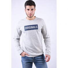 Bluza Bumbac Jack&amp;amp;Jones Harrow Light Grey Melange foto