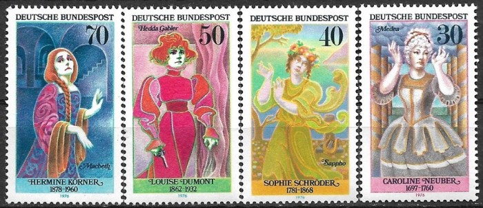B2316 - Germania RF 1976 - Femeia 4v.neuzat,perfecta stare