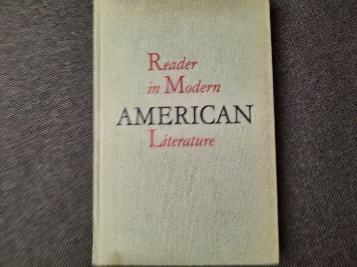 &quot;READER IN MODERN AMERICAN LITERATURE&quot;, 1977.