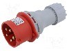 Conector alimentare AC, IEC 60309, IP44, 32A, 0,4kV, 5 pini, TAIZHOU BAOLUDA ELECTRIC - QX-4