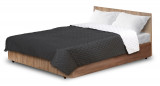 Cuvertură de pat matlasată cu ultrasunete 220x240 cm alb și negru