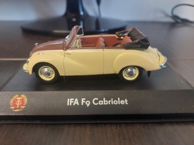 Macheta IFA F9 CABRIOLET 1950 - Atlas, scara 1/43, noua. foto