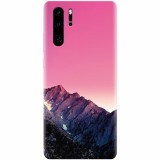 Husa silicon pentru Huawei P30 Pro, Mountain Peak Pink Gradient Effect