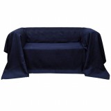 Cumpara ieftin Husa din velur micro-fibra pentru canapea, 270 x 350 cm, bleumarin