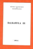 TSV - PLIANT DE PREZENTARE BALKANFILA III, 1971 LP 765