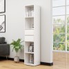 Gossi biblioteca, alb, 36x30x171 cm, lemn prelucrat
