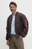 Alpha Industries geacă bomber cu două fețe MA-1 bărbați, culoarea maro, de tranziție 100101.696