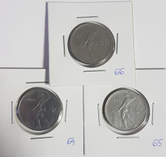 Italia set 50 lire 1964 1965 1966 foto