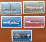 GERMANIA-BERLIN-&#039;&#039;ISTORIA NAVIGATIEI&#039;&#039;-SET de 5val.--MNH-NESTAMP., Nestampilat