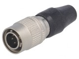 Conector Circular HR10 Push-Pull Mufă 2A Argintat Lipire