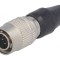 Conector Circular HR10 Push-Pull Mufă 2A Argintat Lipire