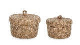 Cumpara ieftin Set 2 cosuri depozitare natur Hamida &Oslash;21x13h; &oslash;24x15h