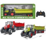 Tractor cu Remorca si Telecomanda, Tractor cu Lumini, jucarie Interactiva pentru Micii Fermieri 1:14, 3ani+