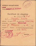 A767 Carte de alegător, Rom&acirc;nia, R.P.R.