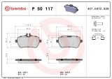 BREMBO P 50 117 PRIME LINE set placute frana,frana disc