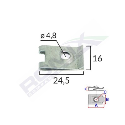 Clips Metalic Tapiterie Universal Set 10 Buc 134484 14202-RMX foto