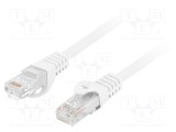 Patch cord LANBERG RJ45 U/UTP Cat 6 LSZH 1,5m alb